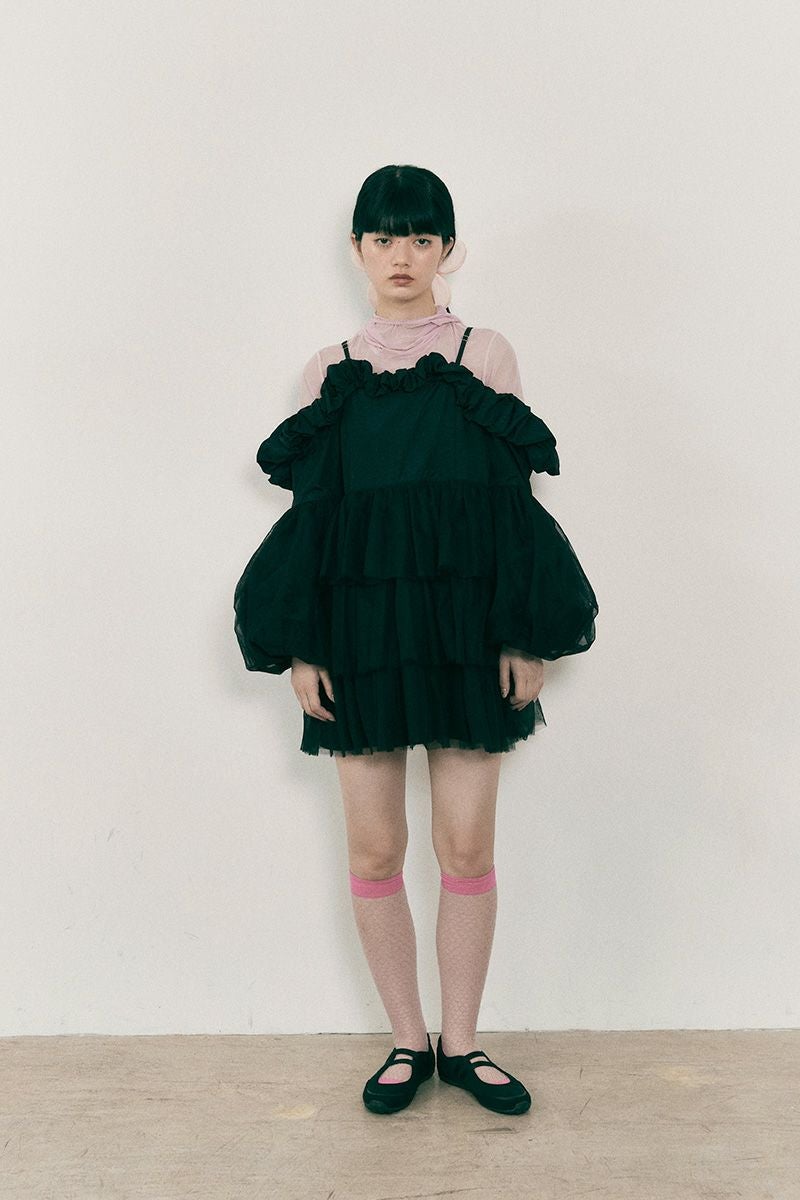 POWERFUL BOMBER CUFF DRESS Vol.2/BLACK | CEREΛL